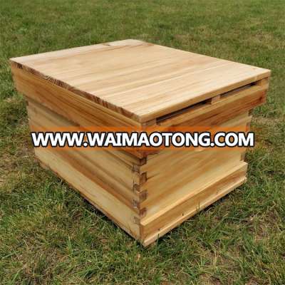 Wholesale beekeeping equipment beehive price wax dipped one-level wood bee hive