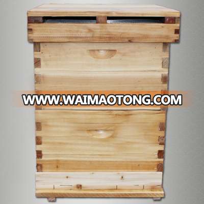 Two layers 10 frames wooden langstroth bee hive with best price