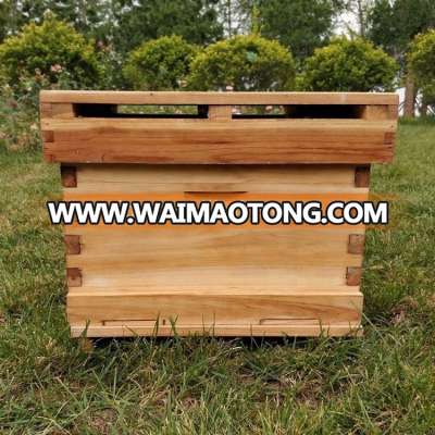 Apiculture honey bee hive 10 frames Langstroth boiled by wax wooden beehive